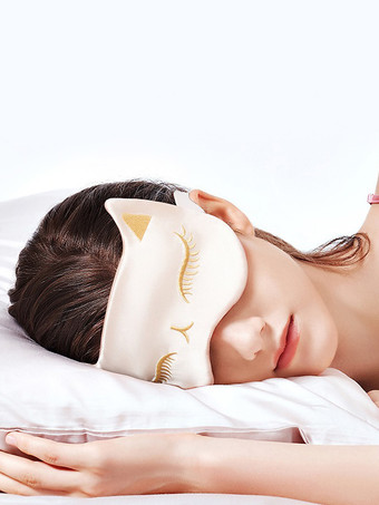 かわいいシルク睡眠マスク 光を遮断し通気性のあるアイマスク