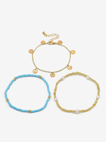 アンクル トータス ヒトデ カラフル ビーズ ボヘミアン ビーチ アンクル チェーン