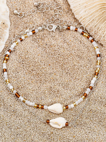 アンクル トータス ヒトデ カラフル ビーズ ボヘミアン ビーチ アンクル チェーン