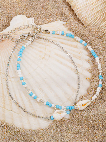 アンクル トータス ヒトデ カラフル ビーズ ボヘミアン ビーチ アンクル チェーン