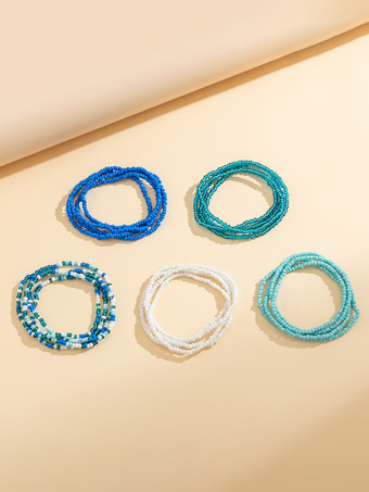 ボディチェーン カラフルなビーズ 樹脂 ボヘミアン ビーチ ウエストチェーン