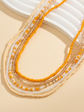 ボディチェーン カラフルなビーズ 樹脂 ボヘミアン ビーチ ウエストチェーン