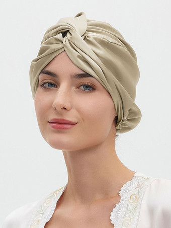 ラクダ色 マルベリーシルクキャップ 通気性があり快適な夜のヘア用