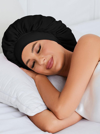 スリープキャップ ボウ 通気性 ボウ ナイトボンネット ヘア用