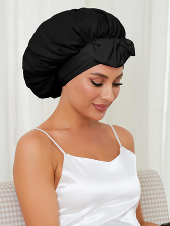 スリープキャップ ボウ 通気性 ボウ ナイトボンネット ヘア用