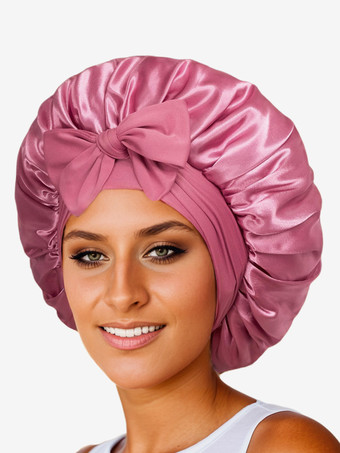 ピーチスリープキャップ ボウ 通気性 ボウ ナイトボンネット ヘア用