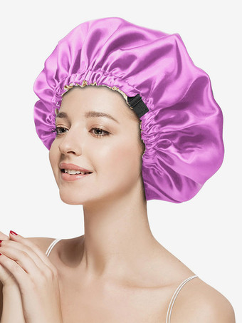 Lavanda Cuffia da notte elastica traspirante per capelli ricci