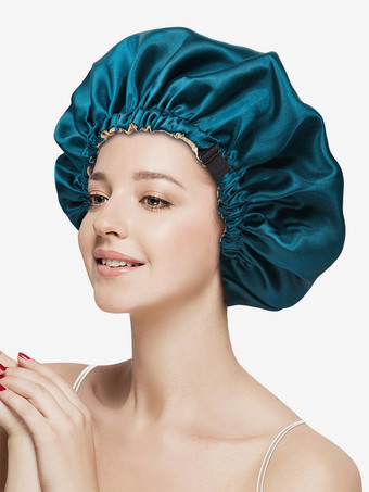 AcquamarinaCuffia da notte elastica traspirante per capelli ricci