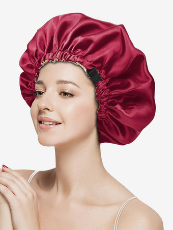 BordeauxCuffia da notte elastica traspirante per capelli ricci