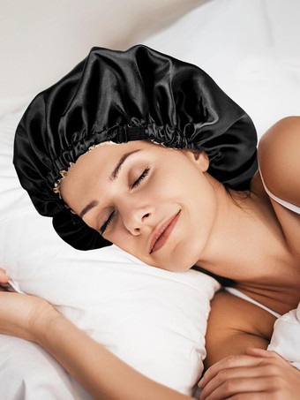 Cuffia da notte elastica traspirante per capelli ricci