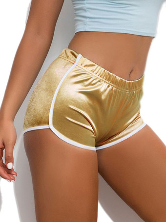 スキニー ショーツ ローライズ 伸縮性ウエスト スポーツ ストリート カジュアル ショーツ