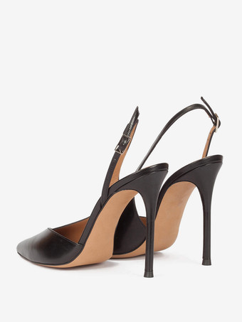 レディース ドレスパンプス スリングバックデザイン ポインテッドトゥ ハイヒール