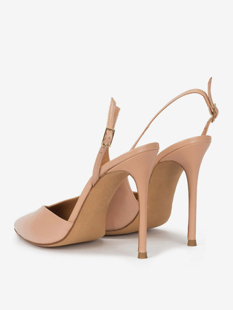 レディース ドレスパンプス スリングバックデザイン ポインテッドトゥ ハイヒール