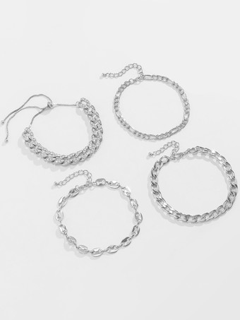 アンクレット ラインストーン レイヤード ビーチ カジュアル アンクル ブレスレット