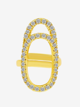 スパークルリング ラインストーン シックなドレスリング