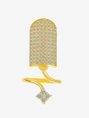 スパークルリング ラインストーン シックなドレスリング