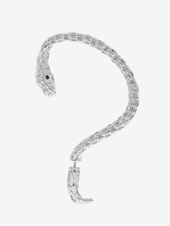 イヤリング シルバー ラインストーン 大人のデイリーカジュアル スネークプリント ジュエリー