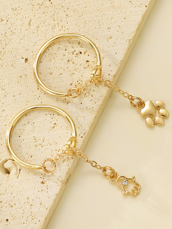 リング ヒトデ シェル パームソール カットアウトリング ペンダント付き 4点セット