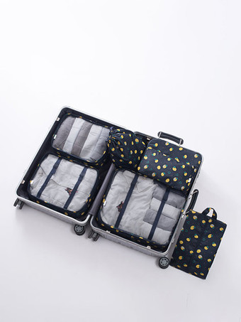 ブラック 旅行用オーガナイザー ガーメントバッグ 収納スーツケースセット