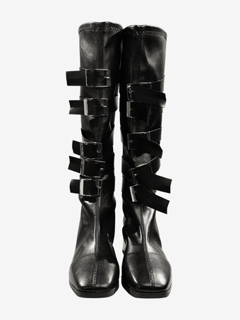 Alice Madness Returns Bottes de cosplay noires Alice