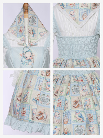 Abito Sweet Lolita Abito Sweet Lolita senza maniche in poliestere