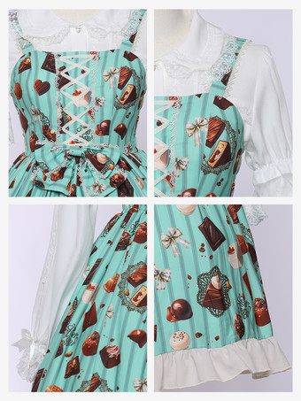 スイートロリータドレス ポリエステル ノースリーブ スイートロリータドレス