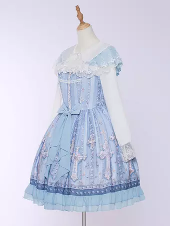 ロリィタ theSeaInAugust JSK 青 Lサイズ ロリィタ theSeaInAugust JSK 青 Lサイズ