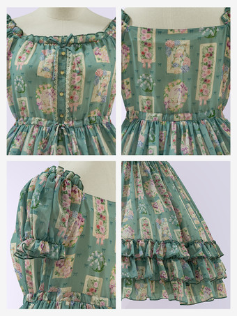 Robe Lolita douce Robe à manches courtes en polyester Robe Lolita