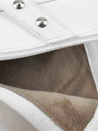 レディース ブラック リベット セクシー ブーティ プラットフォーム ラウンドトゥ チャンキーヒール アンクルブーツ