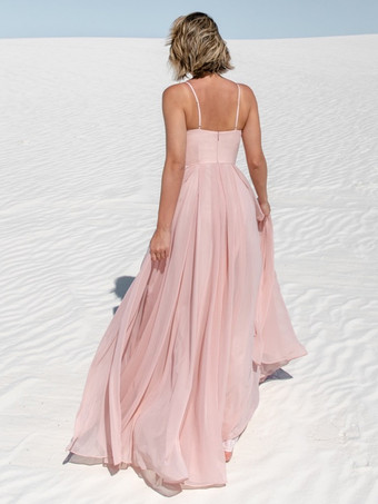 イブニングドレス Aライン スウィートハートネック フロアレングス ノースリーブ ジッパー シフォン フォーマル ディナードレス