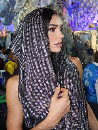 クラブドレス ブラック フード付き ラインストーン ノースリーブ セクシードレス