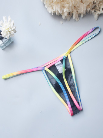 シースルー ストリング 男性用 セクシー パンティー ポーチ ひも メンズ ブリーフ ランジェリー