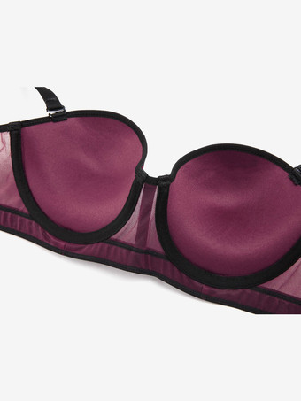 ブラジャー パンティ セット 肌触りの良い刺繍 2ピース ツートン ハイウエスト ランジェリー