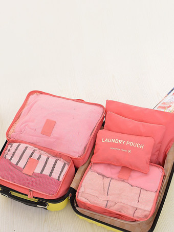 スイカ（レッド）旅行用オーガナイザー ガーメントバッグ 収納スーツケースセット