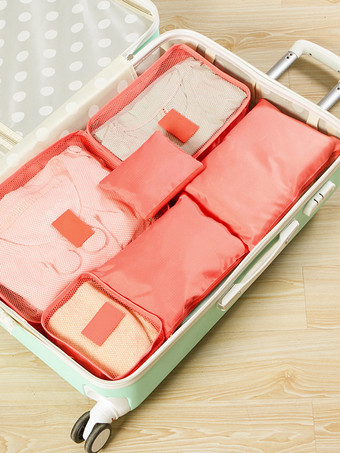 スイカ（レッド）旅行用オーガナイザー ガーメントバッグ 収納スーツケースセット