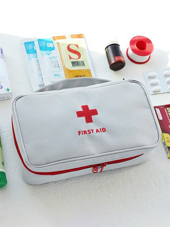グレイ医療キット 旅行用オーガナイザー 収納バッグ スーツケース