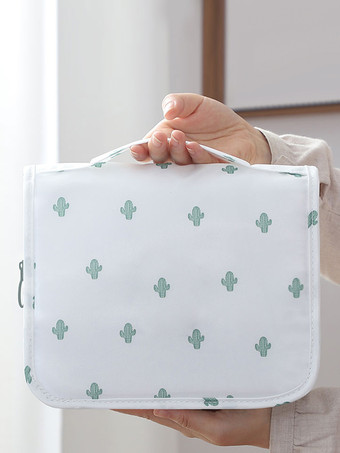 ホワイト メイクアップバッグ 旅行用オーガナイザー ガーメントバッグ 収納スーツケース