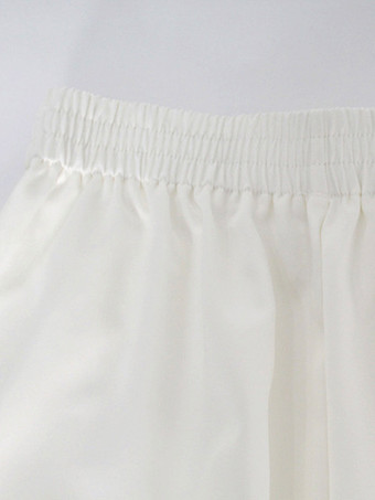 パジャマセット ホワイト デイリーカジュアル シルク風ランジェリー