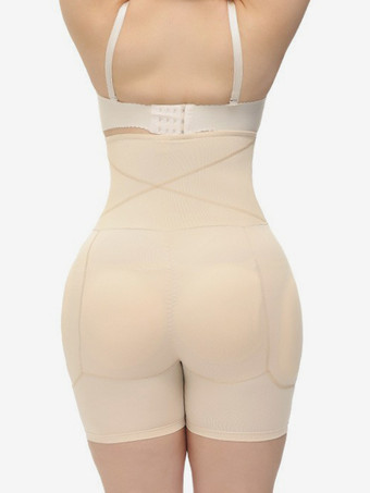 プラスサイズシェイプウェア ヌードフロントボタン ヒップリフター ハイウエストトレーナー ボディシェイパー