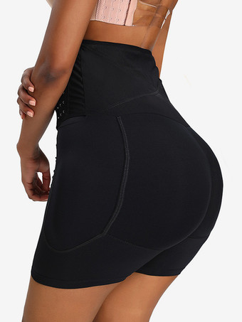 プラスサイズシェイプウェア ヌードフロントボタン ヒップリフター ハイウエストトレーナー ボディシェイパー