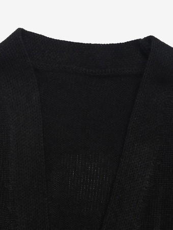 セーター カーディガン ブラック アクリル 長袖