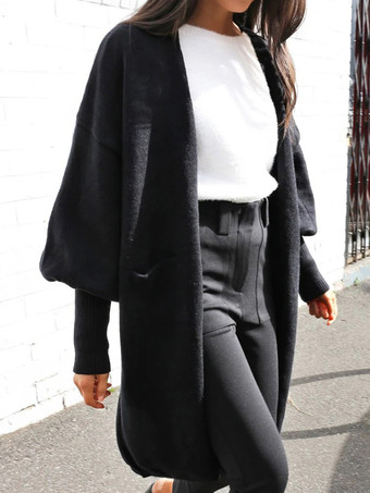 セーター カーディガン ブラック アクリル 長袖