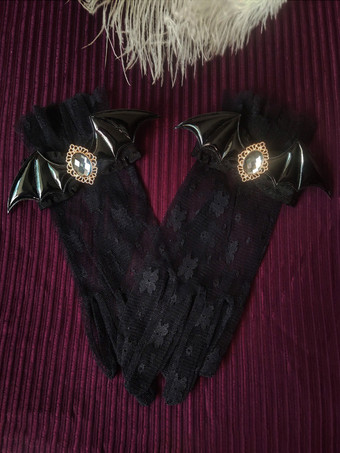 ゴシックロリータアクセサリー ホワイト フリル ラインストーン オーバースリーブ その他