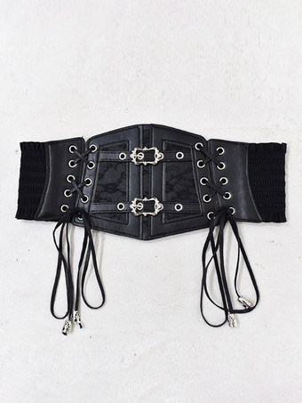 ブラック ゴシックロリータアクセサリー ホワイトメタルディテール グロメット その他