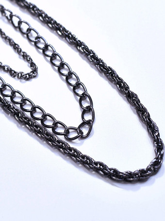 ゴシックロリータアクセサリー ブラックグロメットチェーンサッシュその他