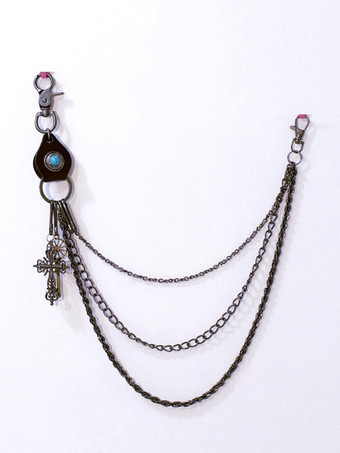 ゴシックロリータアクセサリー ブラックグロメットチェーンサッシュその他