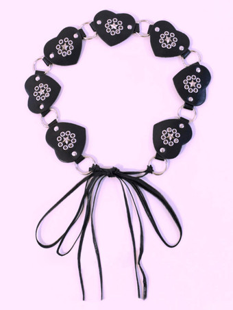 Gothic Lolita Accessories Black Metal Details Grommets Sash Miscellaneous
