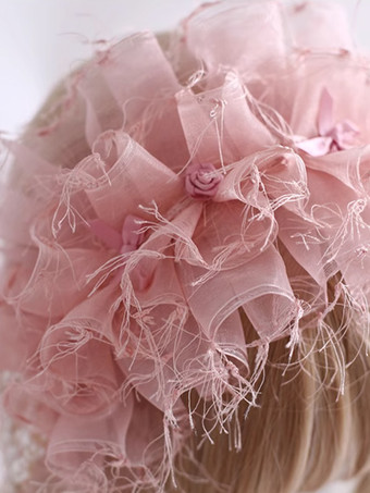 スイートロリータアクセサリー ブラックパール リボン フリル 帽子 その他