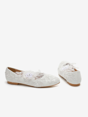 ブライダルシューズ ブライダルフラット PUレザー ラウンドトゥ