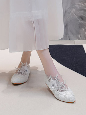 ブライダルシューズ ブライダルフラット PUレザー ラウンドトゥ
